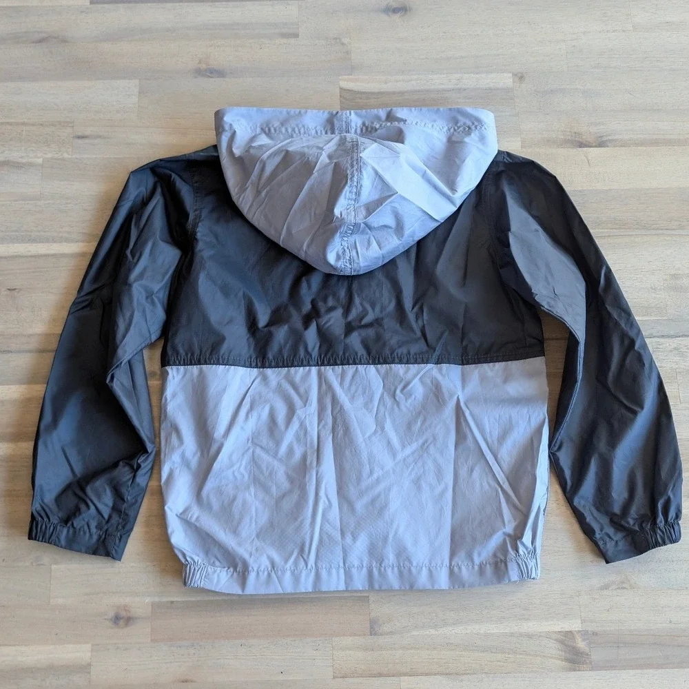 Columbia Kids XS 6/7 Windbreaker Jacket‎ Half Zip Colorblock Grey Black Red